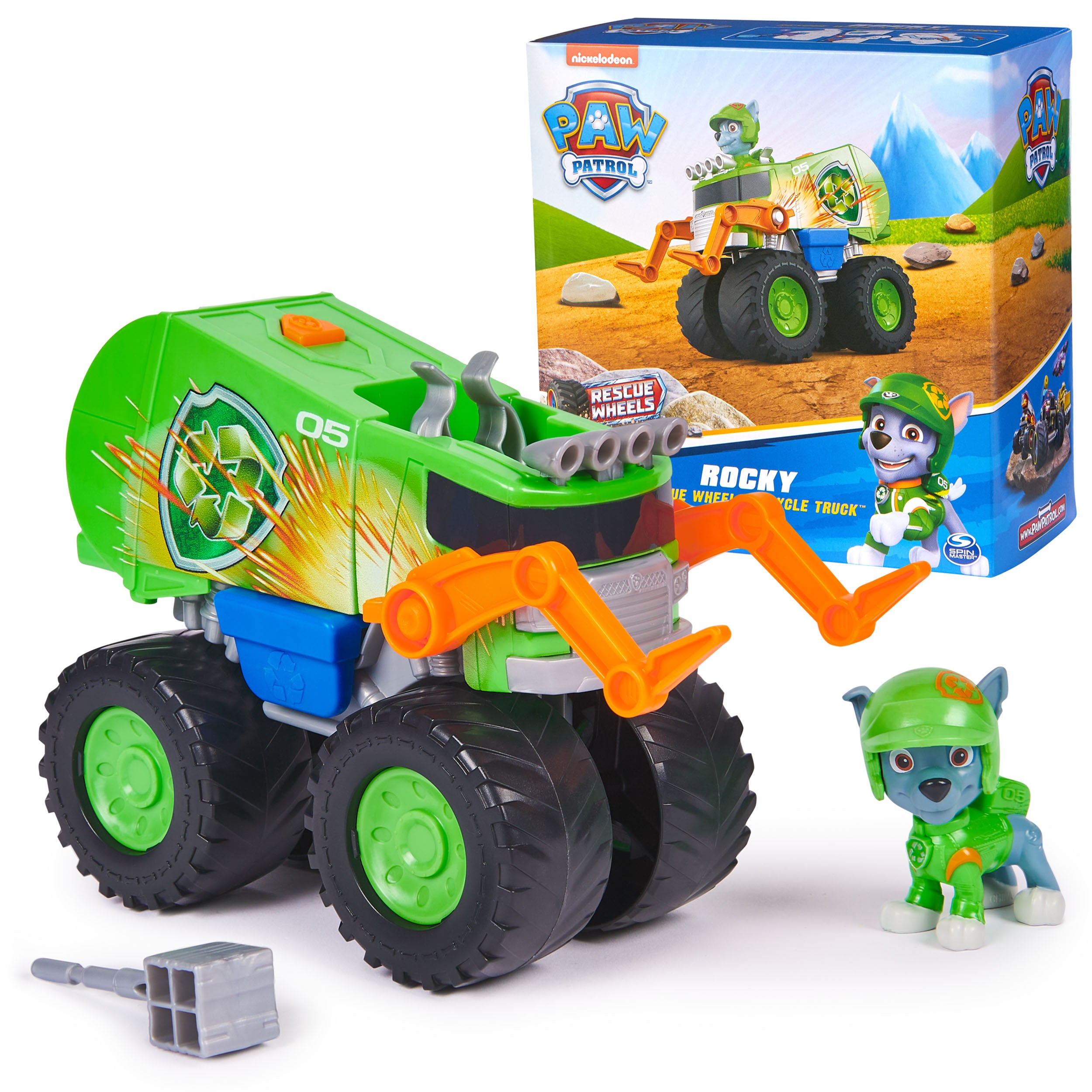 PAW Patrol: Rescue Wheels Rocky's Recycle Truck, Toy Truck with