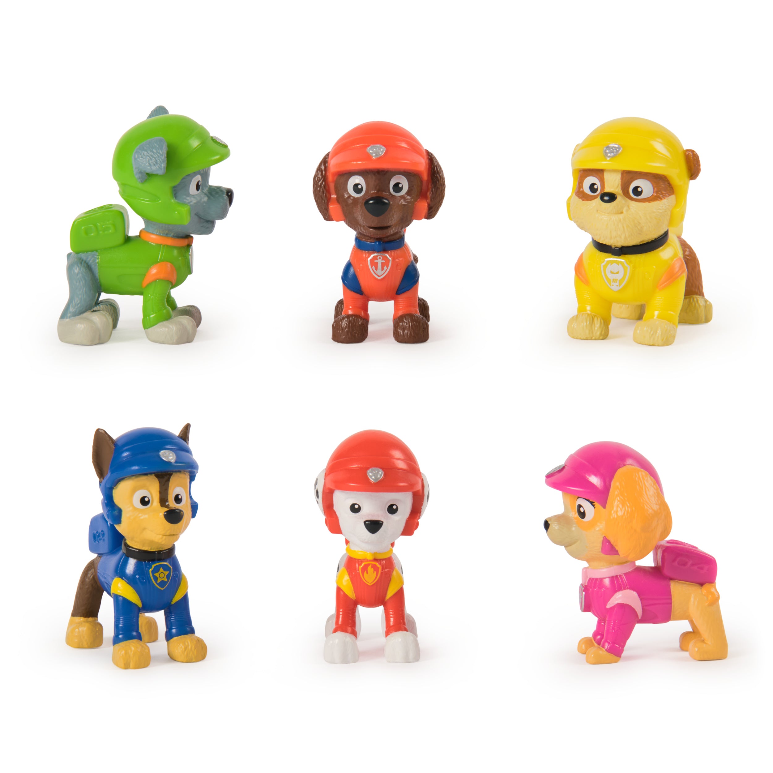 PAW Patrol: Rescue Wheels, 6-Piece Pup Squad Action Figure Gift