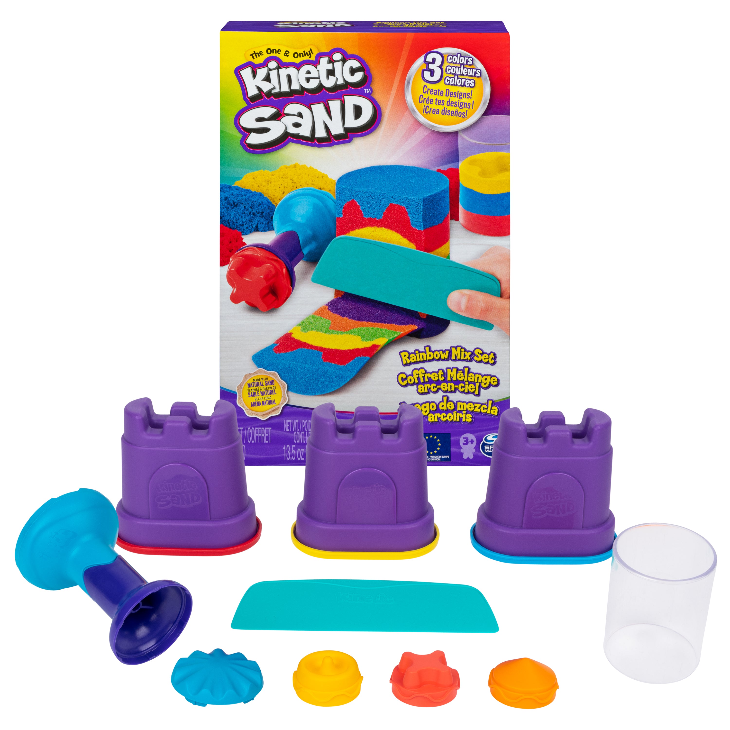 Sand, Rainbow Mix Set with 3 Colors of Sand (13.5oz