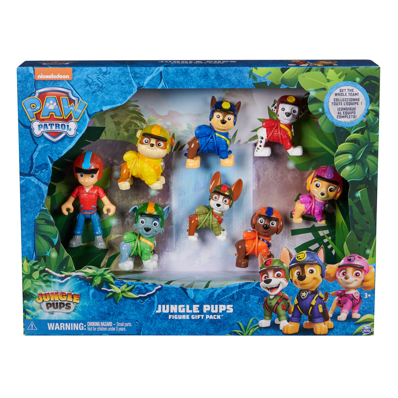 Paw Patrol: Jungle Pups Action Figures Gift Pack, with 8 Collectible Toy Figures, Kids Toys for Boys and Girls Ages 3 and Up