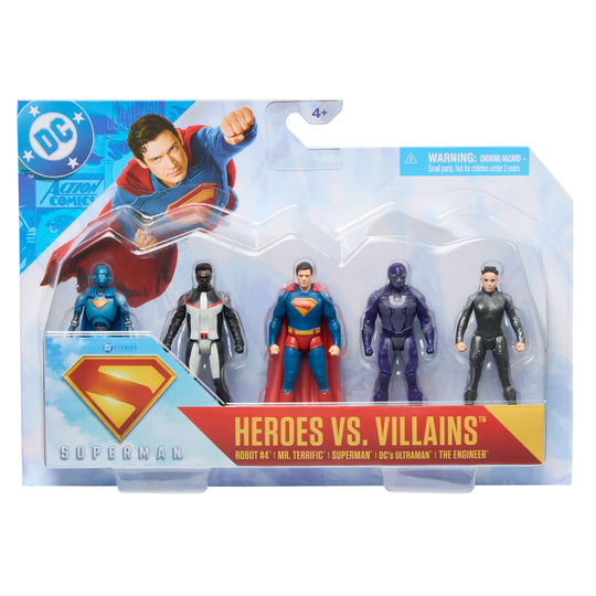 DC Comics, SUPERMAN Movie Heroes Vs. Villains 3-inch Action Figure 5-Pack
