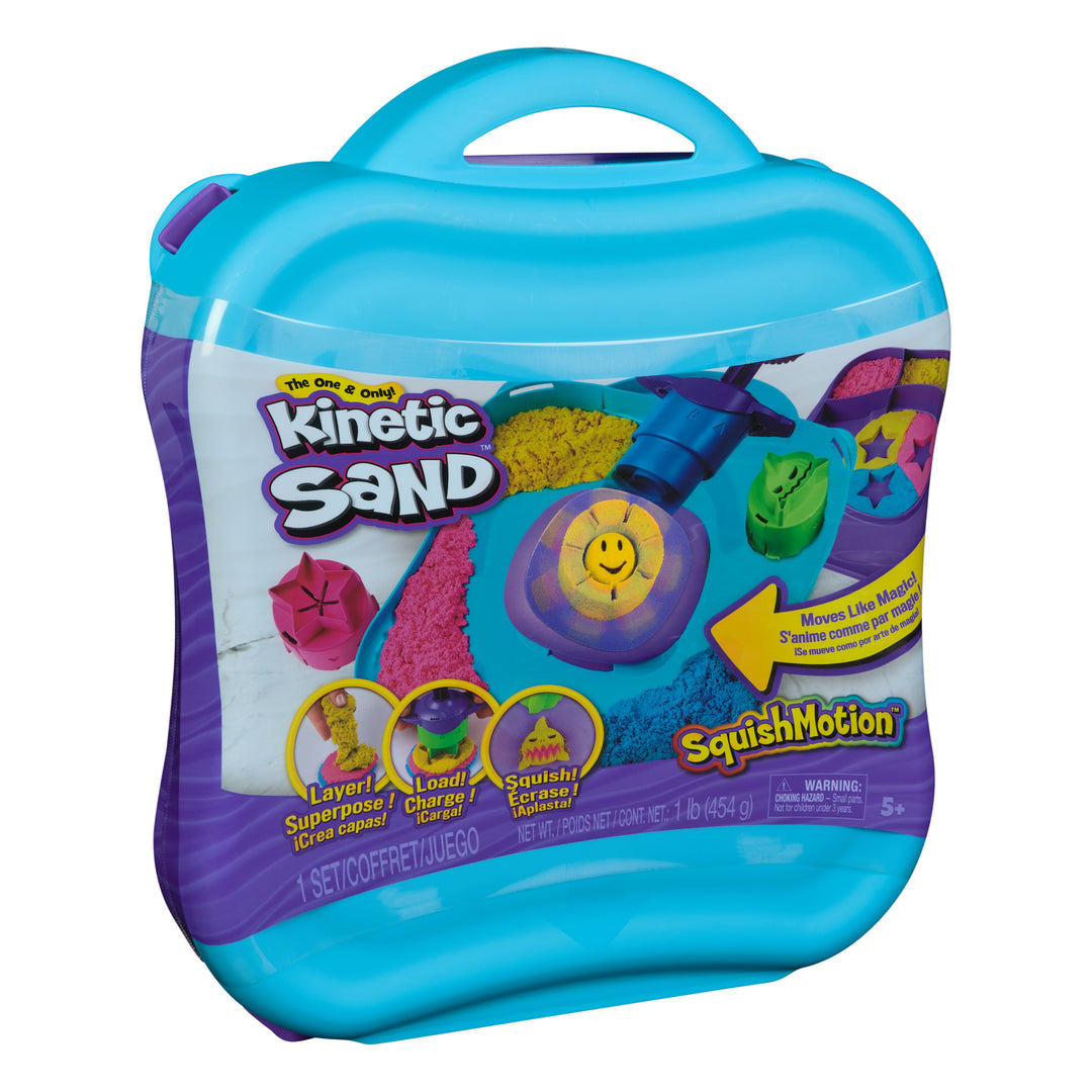 Kinetic Sand, SquishMotion with 1lb Pink, Yellow & Blue Play Sand
