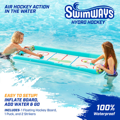 Swimways Hydro Hockey Inflatable Floating Table Hockey Set