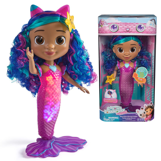 Gabby's Dollhouse: The Movie, Sing & Shine Mermaid Gabby Doll