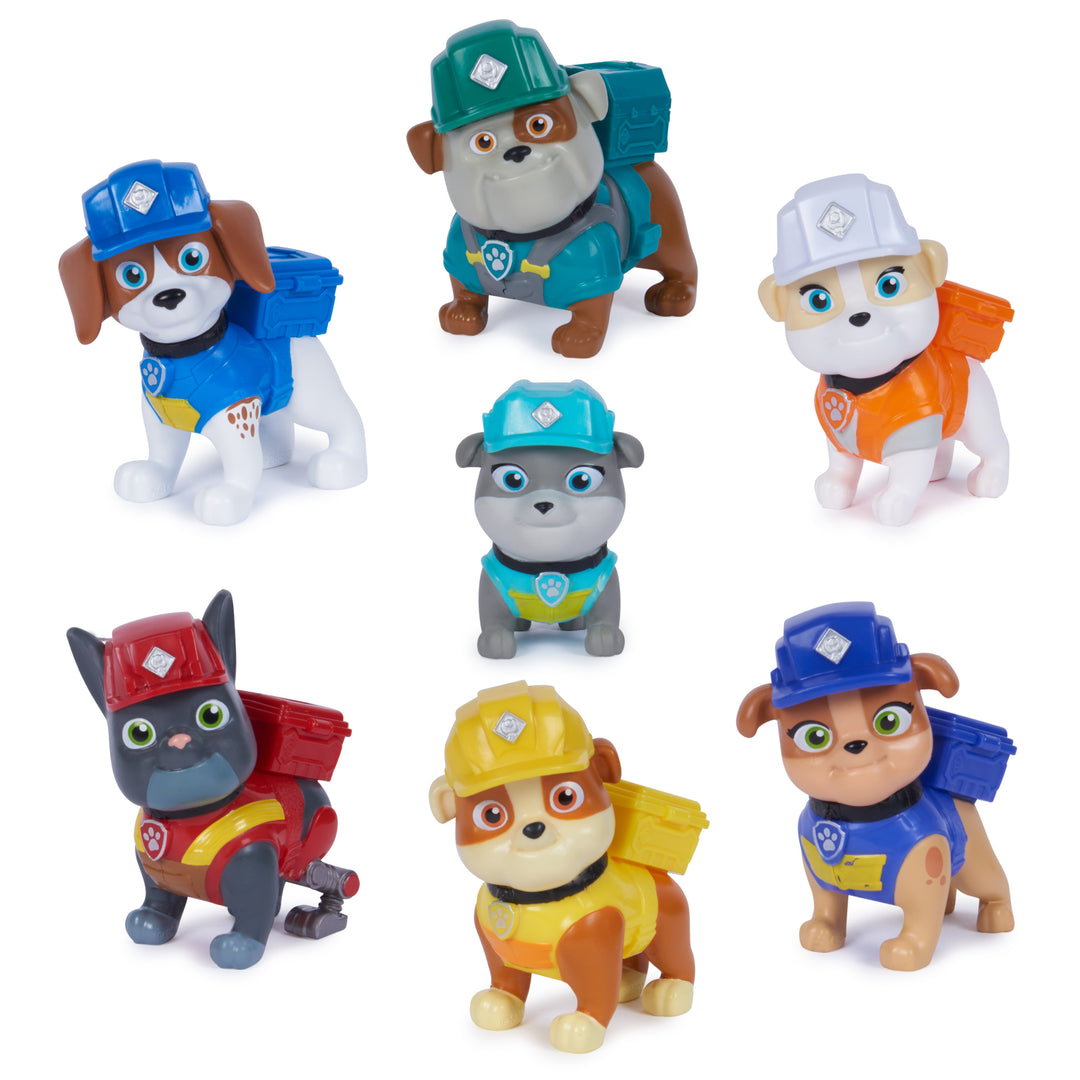 Lot of 4 Paw Patrol: Rubble & Crew Toy Figures - Rubble, Charger, Mix selling & Wheeler