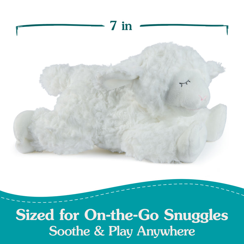 Winky Lamb Plush Rattle, 7 in