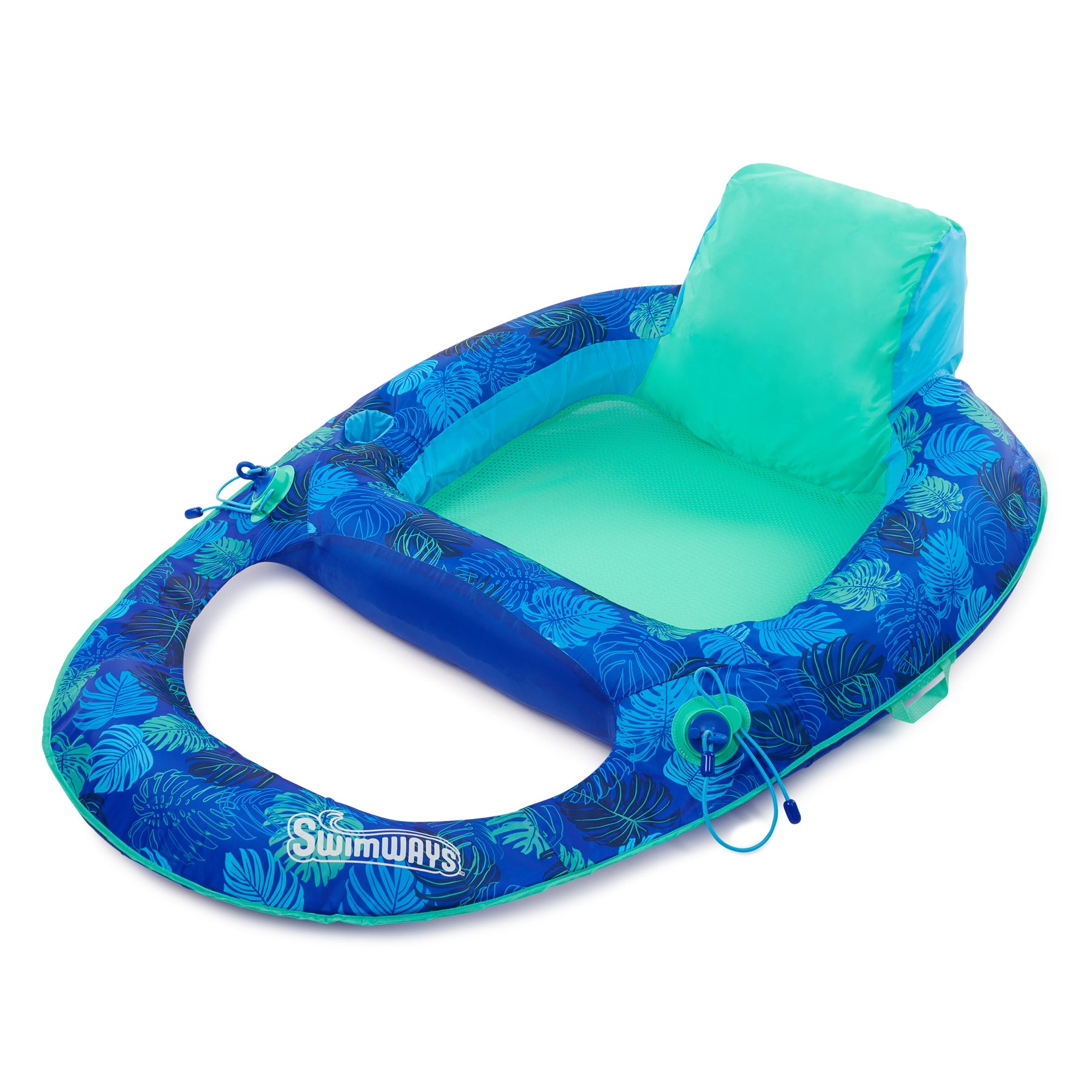 Swimways Elite Spring Float Recliner Pool Lounge Chair Inflatable Pool Floats With Fast 