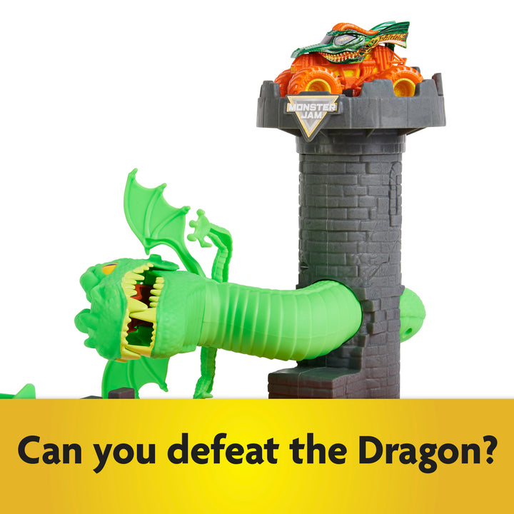Monster Jam, Dueling Dragon Playset with Exclusive 1:64 Scale