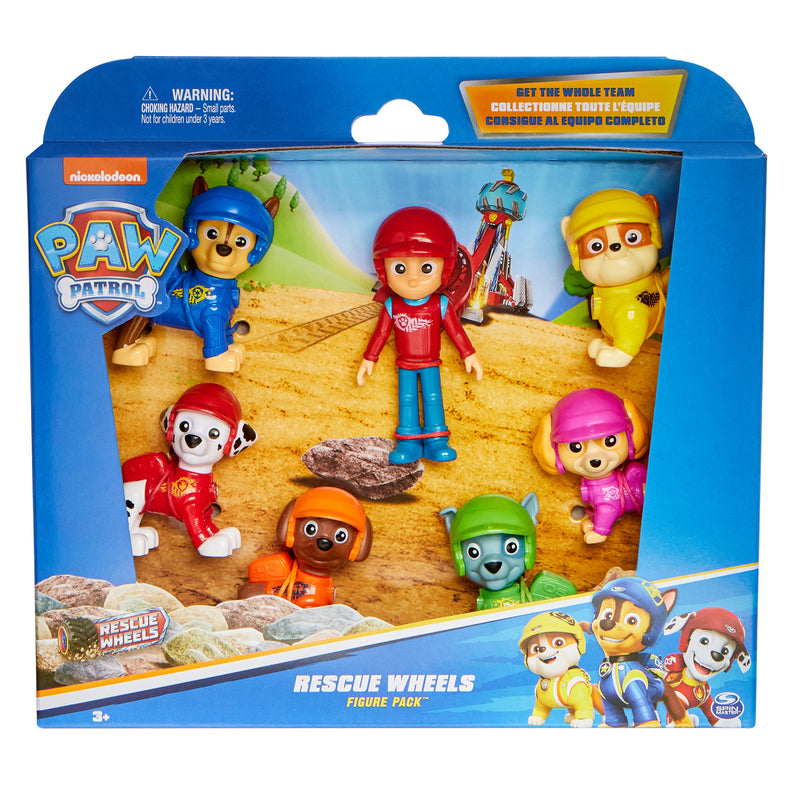 PAW Patrol Rescue Wheels Toy Figures Gift Pack with 7 Collectible Action Figures Kids Toys for Boys and Girls Ages 3 and up Shop Spin Master