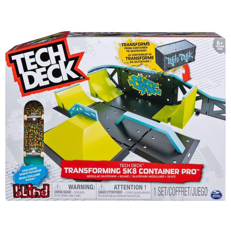 Tech Deck - Transforming SK8 Container with Ramp Set and Skateboard (Edition May Vary)