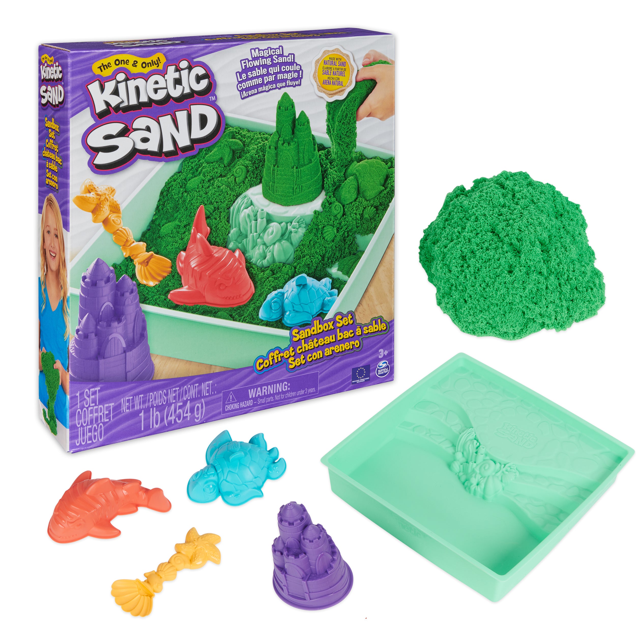 Kinetic Sand Green Sandbox Set