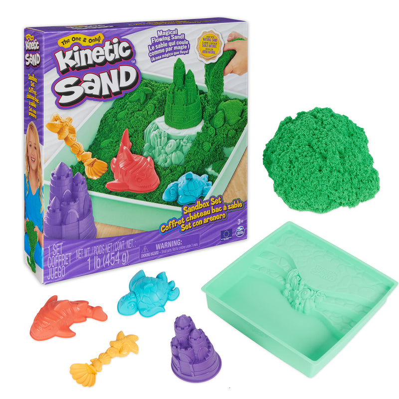 Kinetic Sand, 1lb Green Sandbox Playset