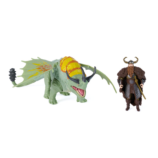 Dreamworks Dragons Rumblehorn & Stoick Action Viking Rider Figures