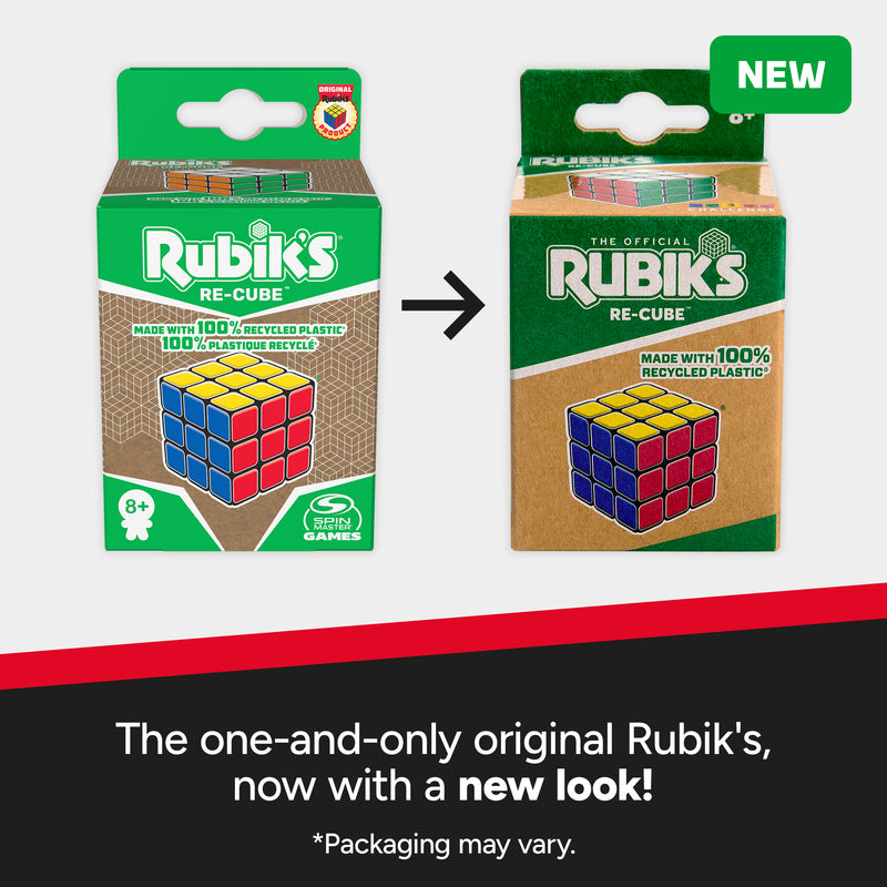 Rubik's Cube, Re-Cube, The Original 3x3 Cube Made with 100% Recycled ...