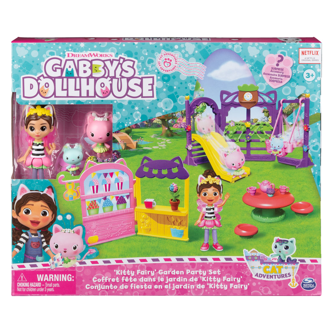 Gabby's Dollhouse, Kitty Fairy Garden Party, 18-Piece Playset with