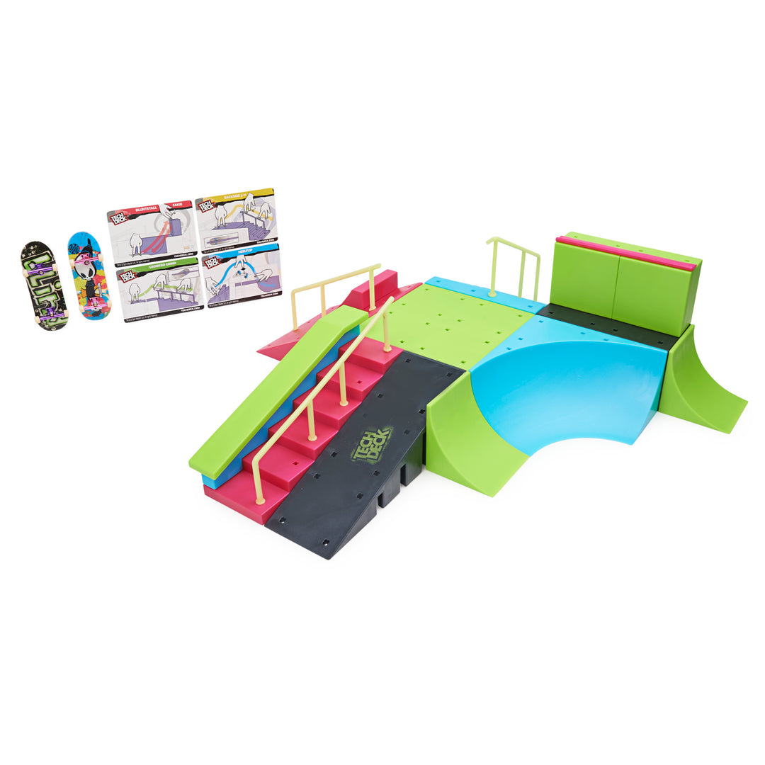 Tech Deck Jump N' Grind X-Connect – Parc De Rampes Personnalisable – Avec Planche Exclusive – Dès 6 Ans – Multicolore