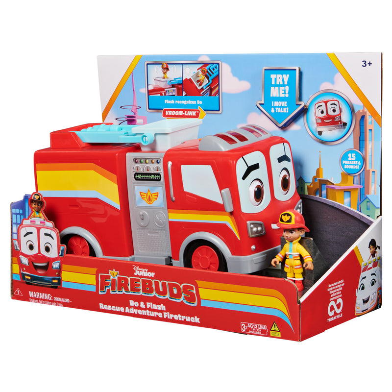 Disney Junior Firebuds Friends Bo And Flash Figure And Fire Truck Set :  Target