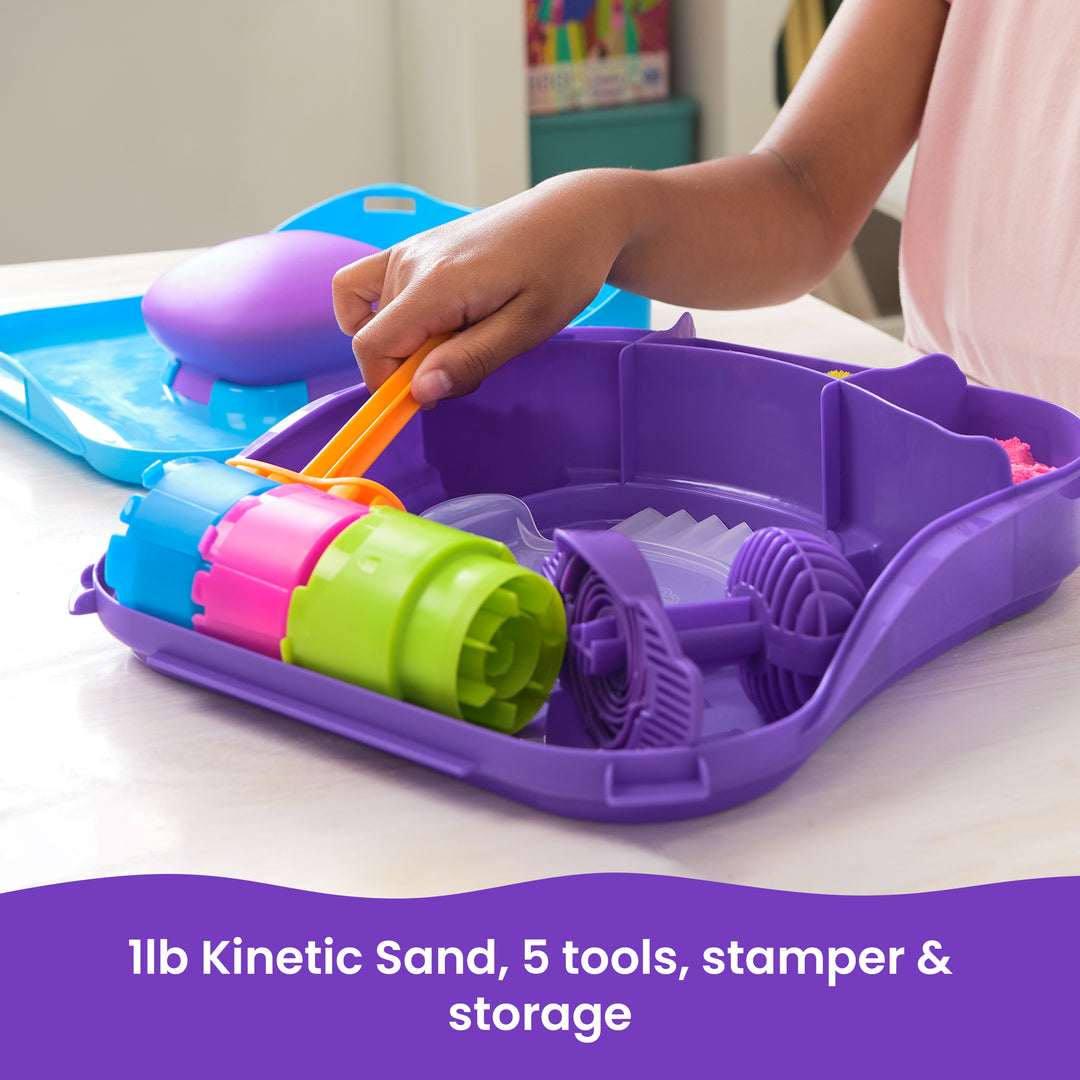Kinetic Sand, SquishMotion with 1lb Pink, Yellow & Blue Play Sand