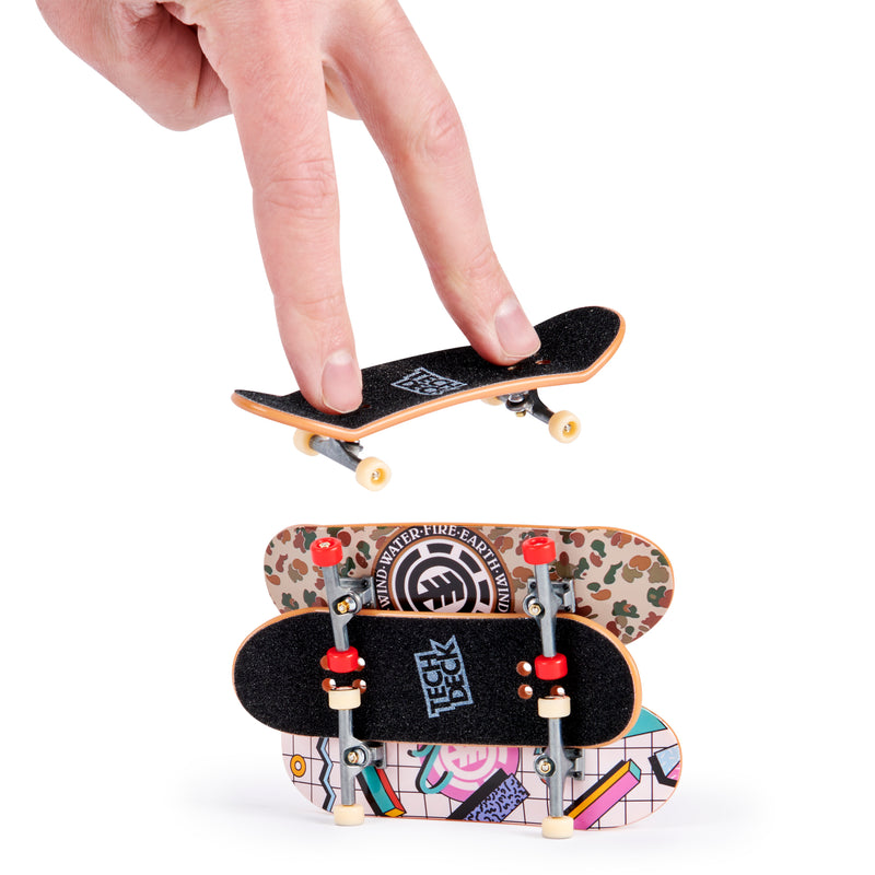 Tech Deck, Ultra DLX Fingerboard 4-Pack, Element Skateboards