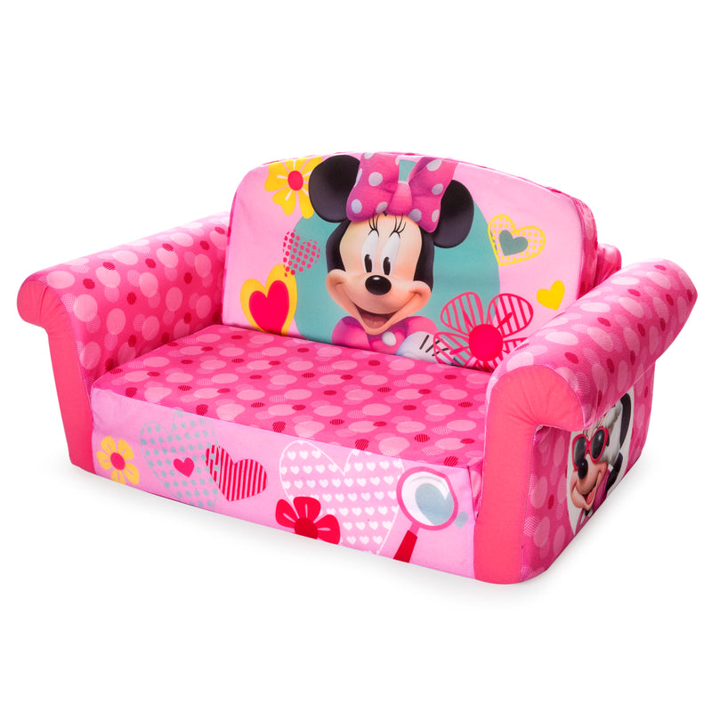 Marshmallow Furniture, Minnie Mouse 2-in-1 Flip Open Foam Sofa
