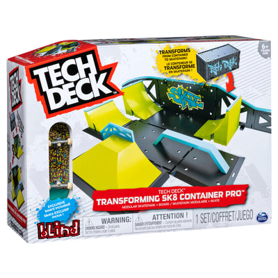 Tech Deck - Transforming SK8 Container with Ramp Set and Skateboard (Edition May Vary)