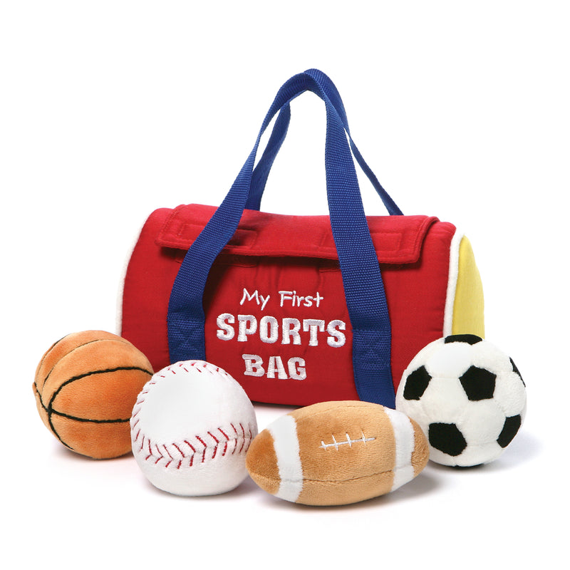 Baby GUND My First Sports Bag Stuffed Plush Playset, Baby Gift Toys for ...