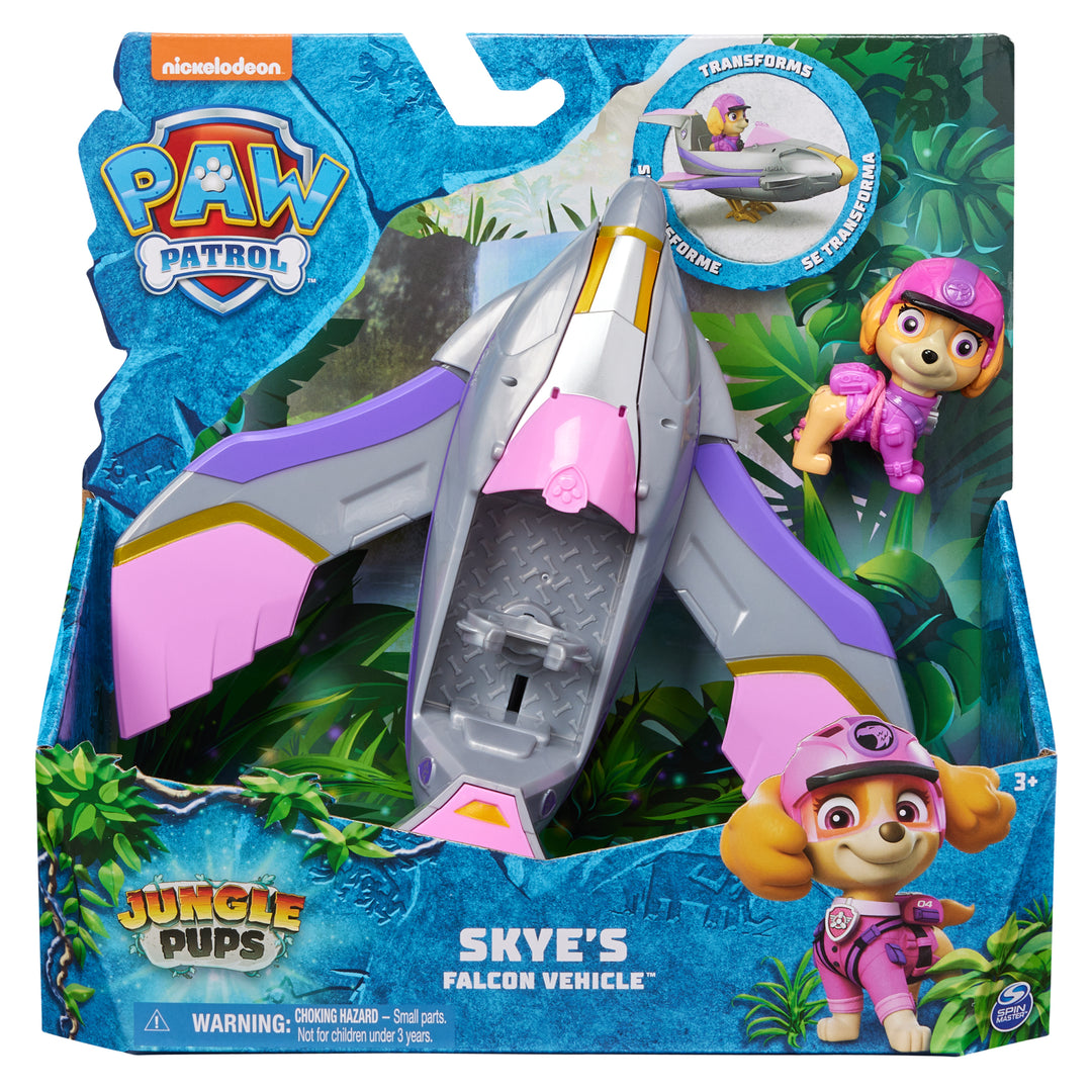 PAW Patrol Jungle Pups Skye Falcon Vehicle Toy Jet with Collectible Action Figure Kids Toys for Boys Girls Ages 3 and Up Shop Spin Master