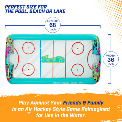 Swimways Hydro Hockey Inflatable Floating Table Hockey Set