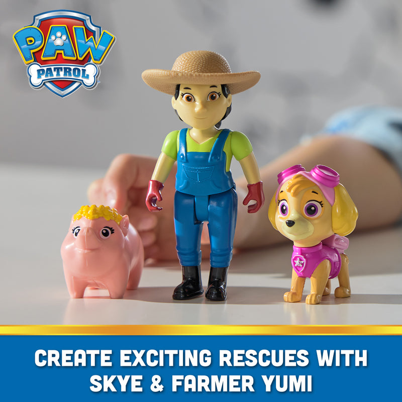 Paw Patrol, Skye and Farmer Yumi Figure Set