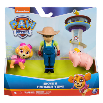 Paw Patrol, Skye and Farmer Yumi Figure Set