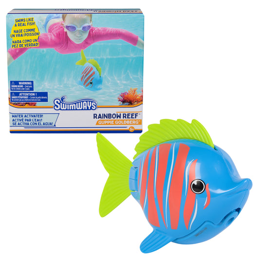 SwimWays Rainbow Reef Fish Toy, Guppie Goldberg
