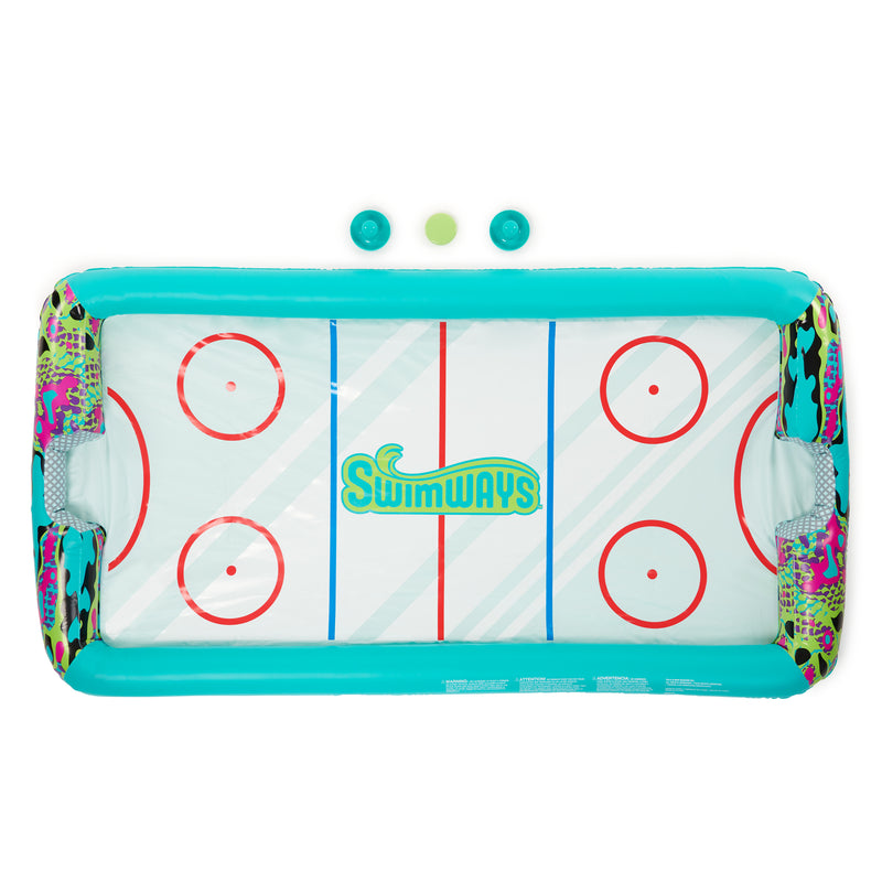 Swimways Hydro Hockey Inflatable Floating Table Hockey Set