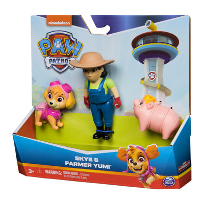 Paw Patrol, Skye and Farmer Yumi Figure Set