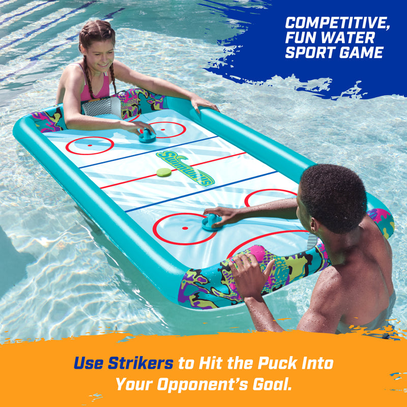 Swimways Hydro Hockey Inflatable Floating Table Hockey Set