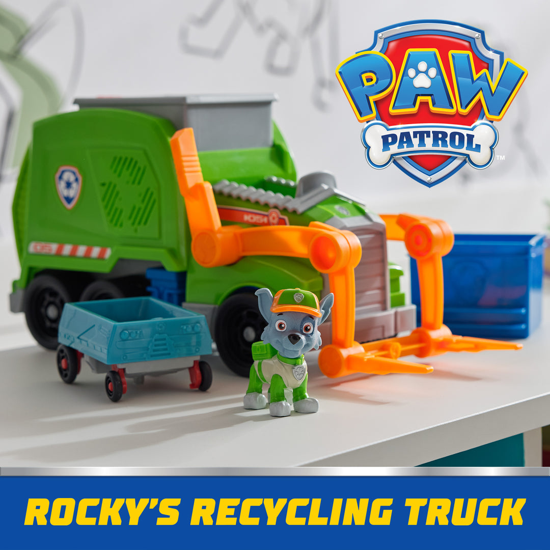 PAW Patrol - Rocky Reuse It Truck met actiefiguur en 3 stuks gereedschap PAW Patrol - Rocky Reuse It Truck met actiefiguur en 3 stuks gereedschap