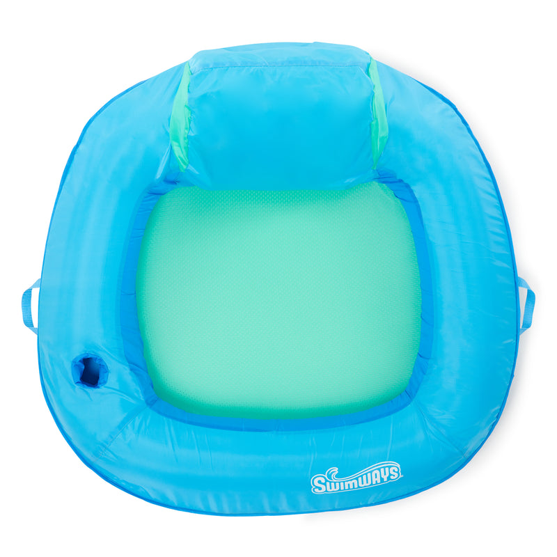 SwimWays, Spring Float Premium SunSeat Blue Inflatable Floating Chair