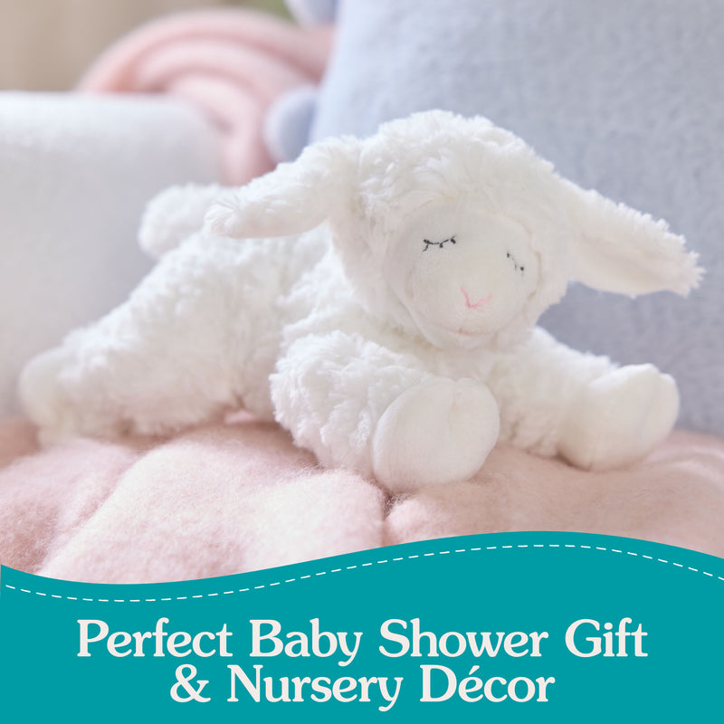 Winky Lamb Plush Rattle, 7 in