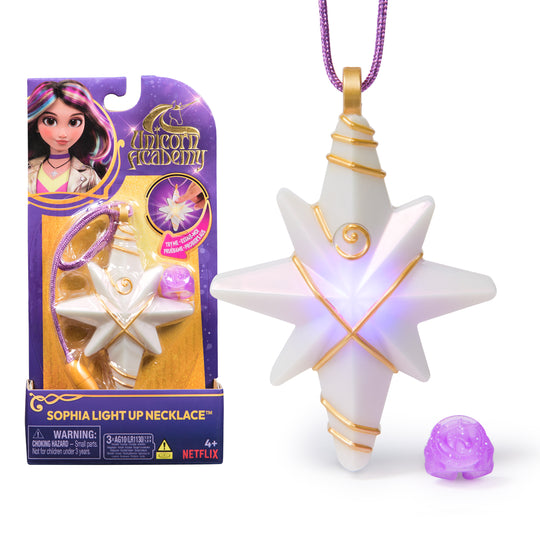 Unicorn Academy, Sophia’s Light Up Necklace & Glitter Ring