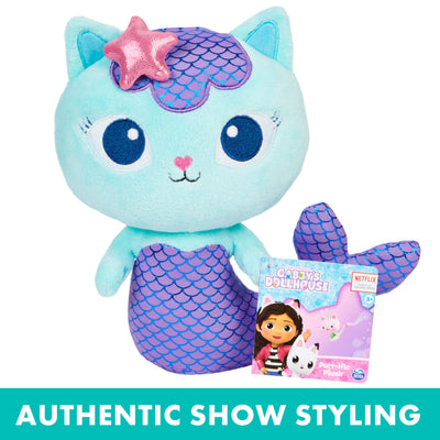 Gabby’s Dollhouse, 8-inch MerCat Purr-ific Plush