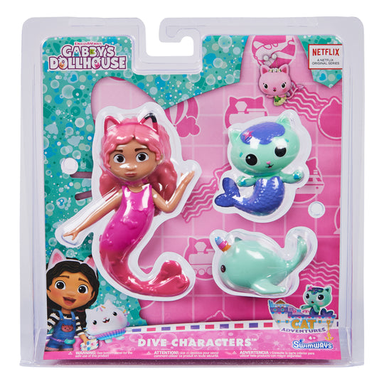 SwimWays, Gabby's Dollhouse Dive Characters 3-Pack