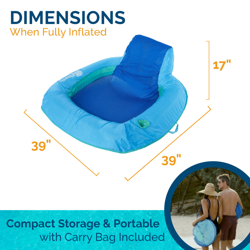 Spring Float SunSeat Inflatable Floating Chair with Hyper-Flate Valve