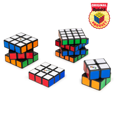 Rubik's Solve the Cube Pack, 3x1 Edge 2x2 Mini 3x3 Original 4x4 Master